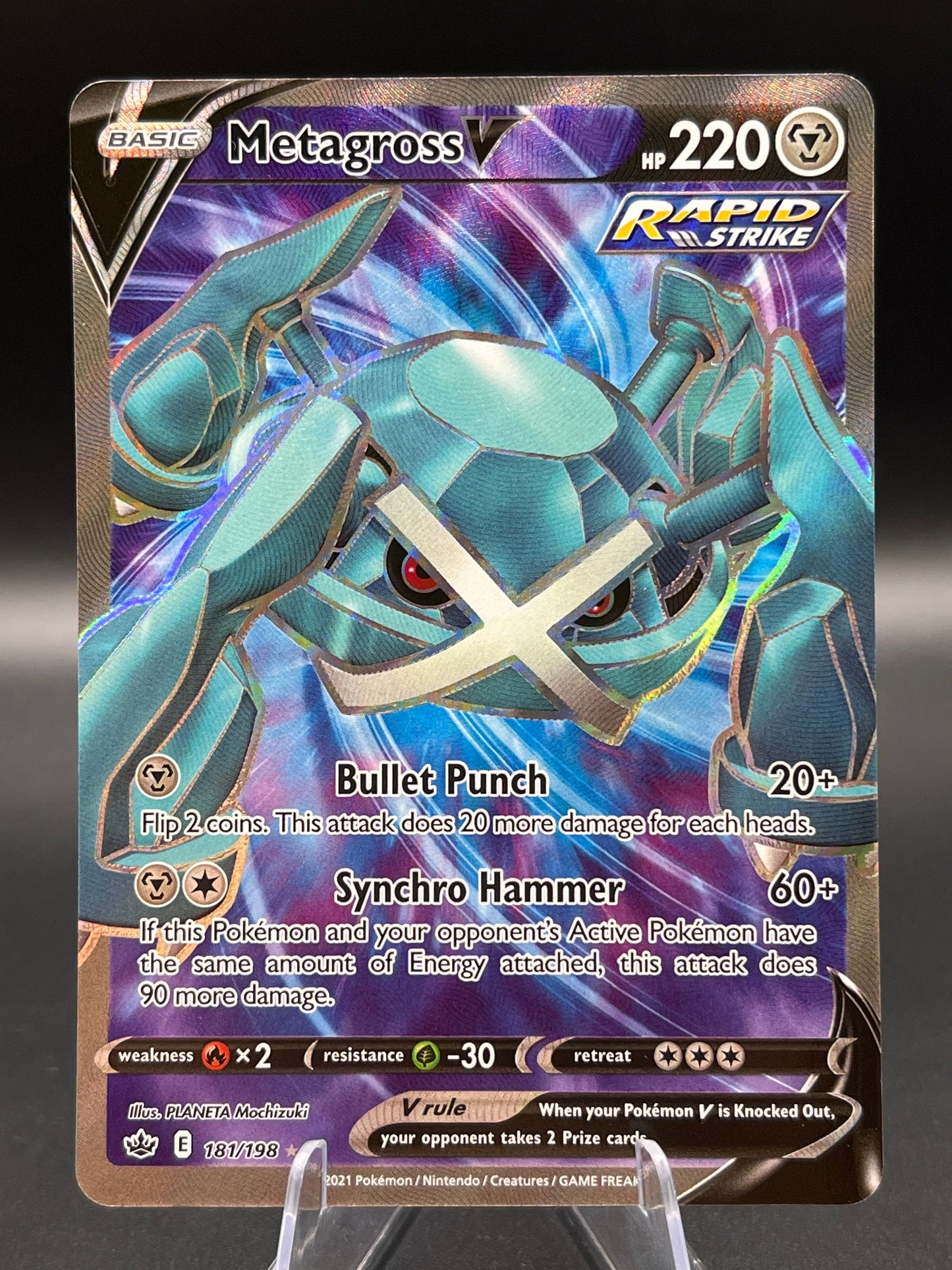 Pokémon TCG: 2021 Metagross V 181/198 - SWSH06: Chilling Reign