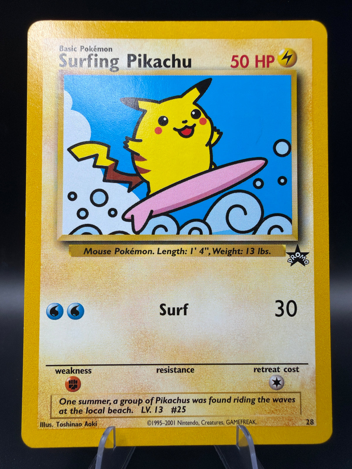 Pokémon TCG: 2001 Surfing Pikachu 28 - WoTC Promo