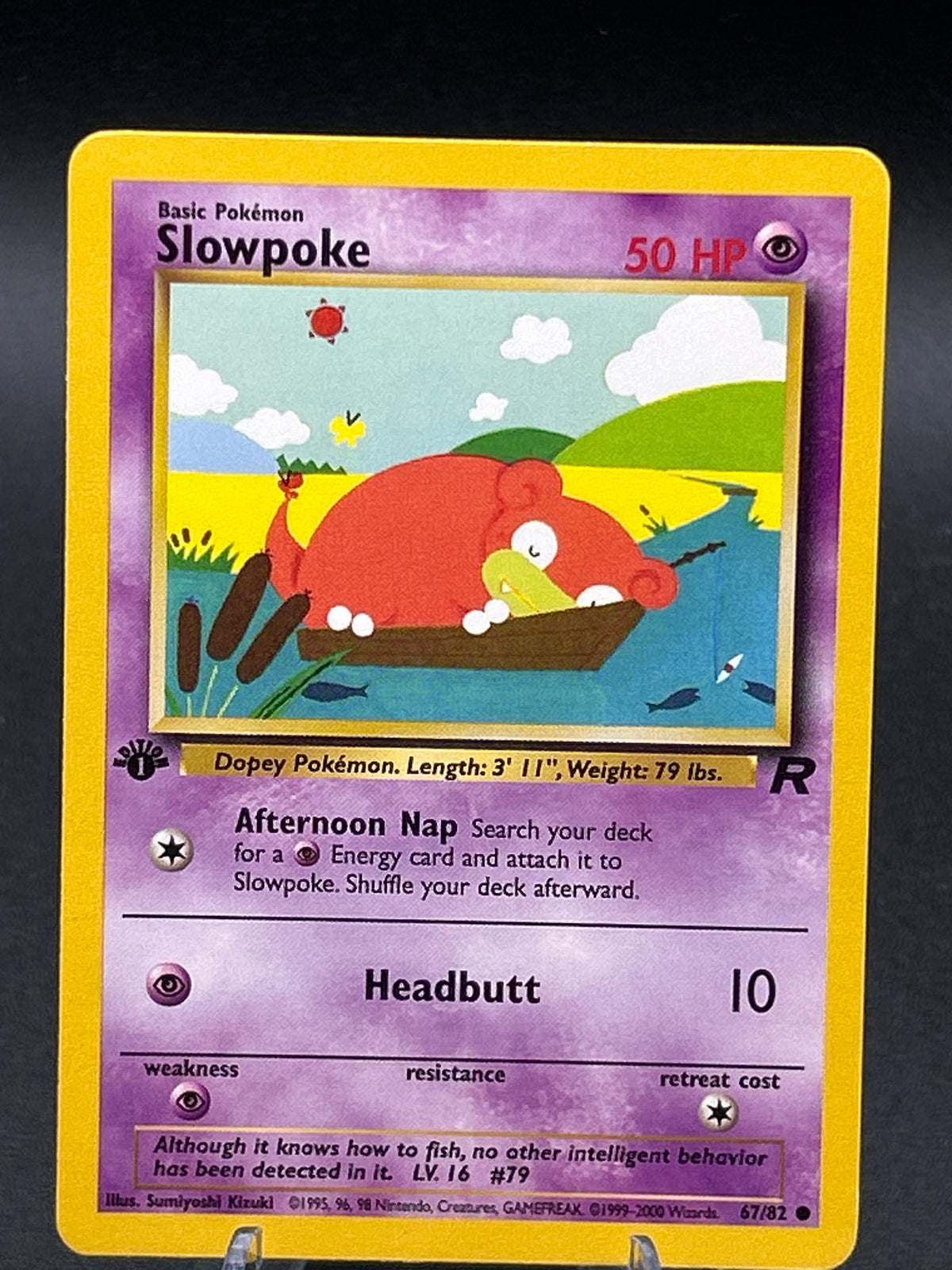 Pokémon TCG: 2000 1st Edition Slowpoke 67/82 Team Rocket