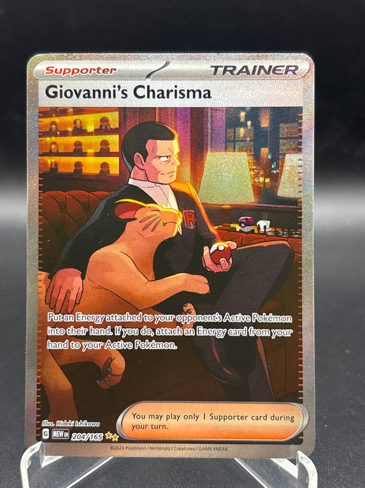 Pokémon TCG: 2023 Giovanni's Charisma - 204/165 - Scarlet & Violet 151 Secret