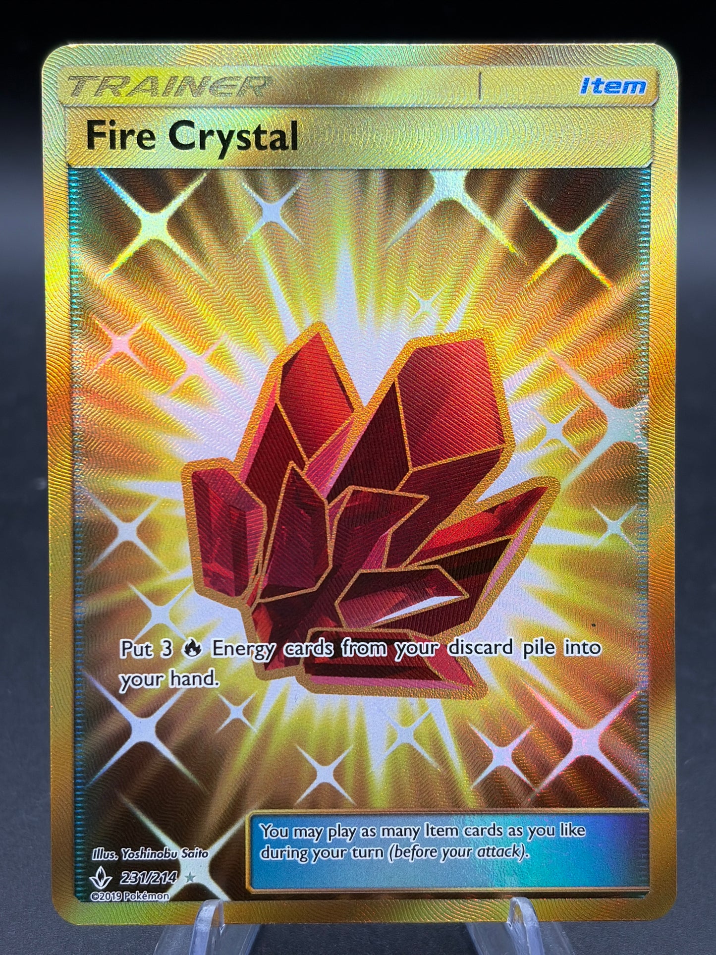 Pokémon TCG: 2019 Fire Crystal (Secret) - SM - Unbroken Bonds (SM10)