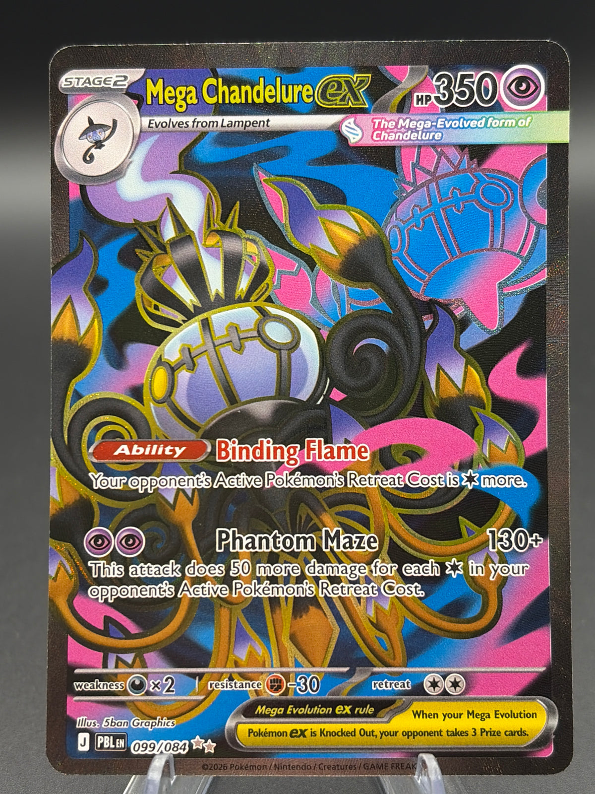 Pokémon TCG: 2026 Mega Chandelure ex - 099/084 - ME05: Pitch Black