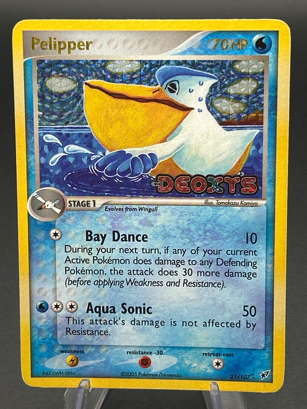 Pokémon TCG: 2005 Pelipper - EX Deoxys (DX) Stamped - MP