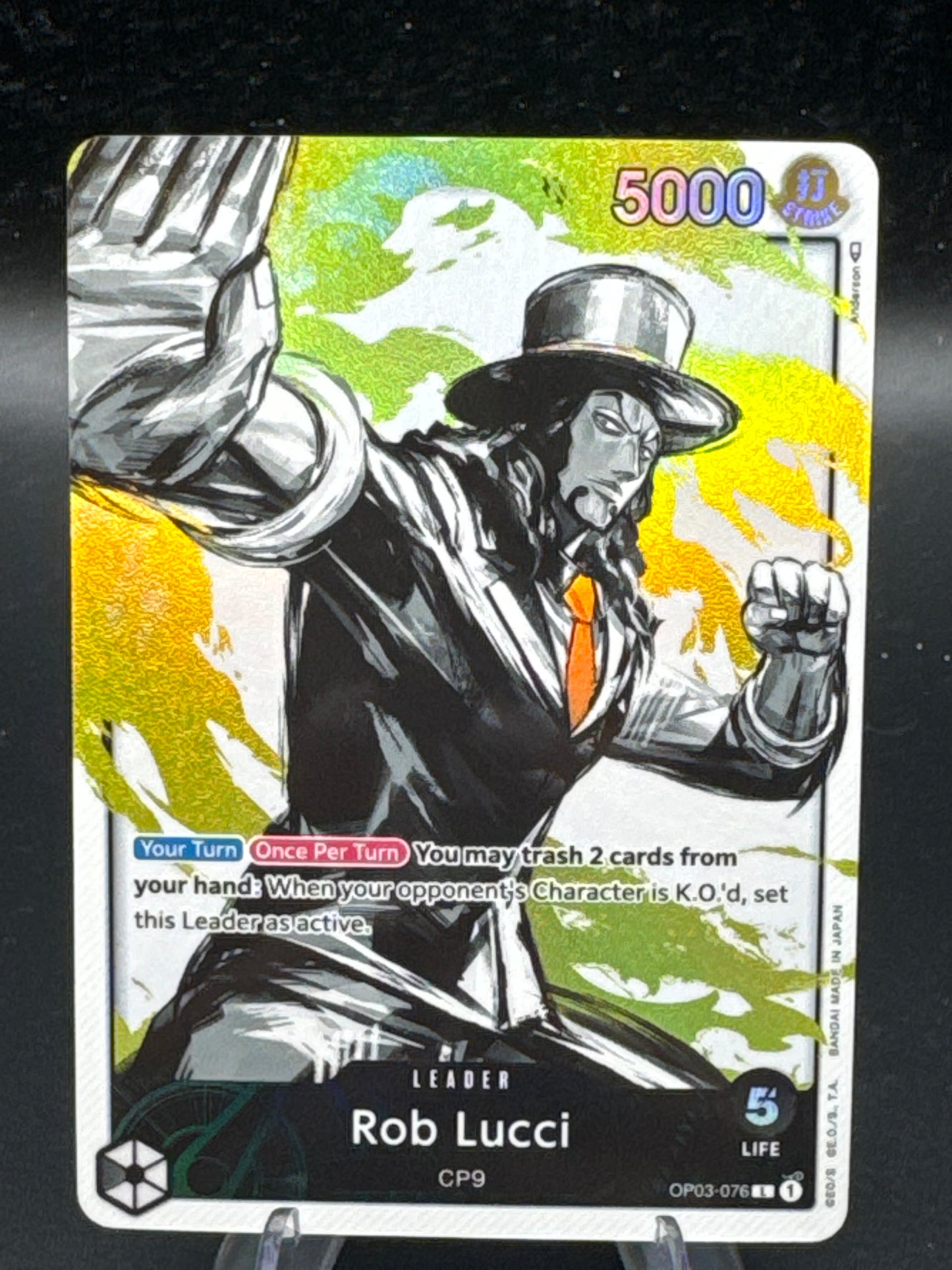 One Piece TCG: Rob Lucci OP03-076 L Pillars of Strength Alt Art