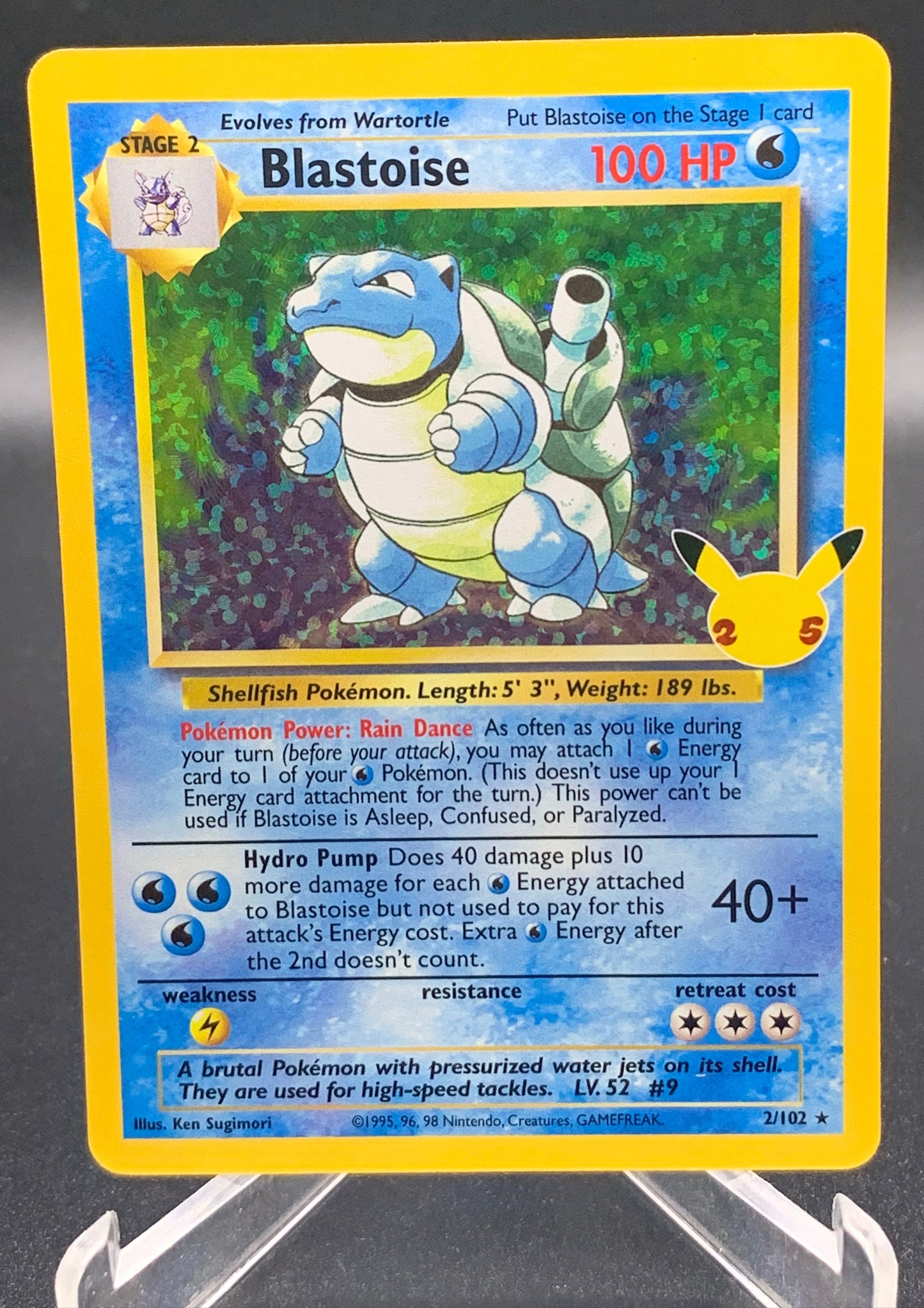 Pokémon TCG: Blastoise 2/102 SWSH: Celebrations Classic Collection