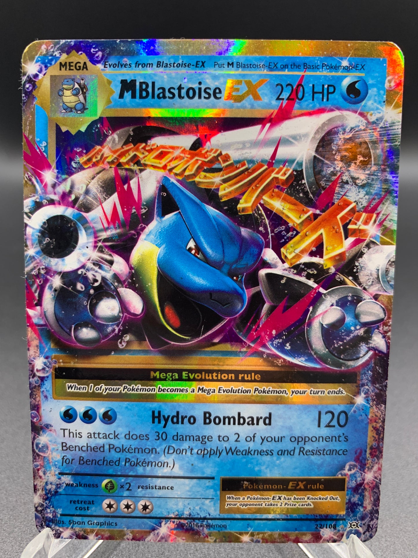 Pokémon TCG: 2016 M Blastoise EX 22/108 - XY - Evolutions