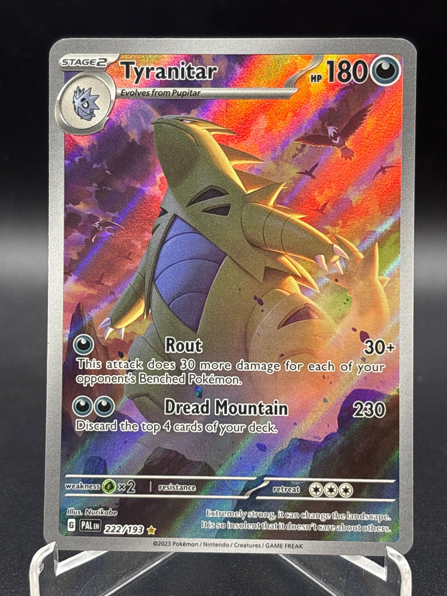 Pokémon TCG: 2023 Tyranitar - 222/193 - SV02 Paldea Evolved