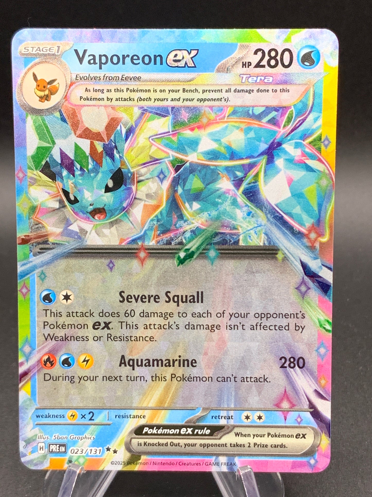 Pokémon TCG: 2025 Vaporeon ex - 023/131 - SV: Prismatic Evolutions