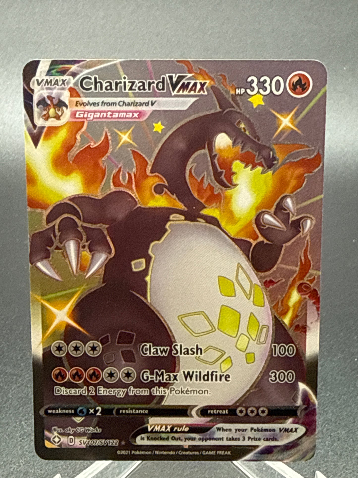 Pokémon TCG: 2021 Charizard VMAX SV107/SV122 SWSH: Shining Fates