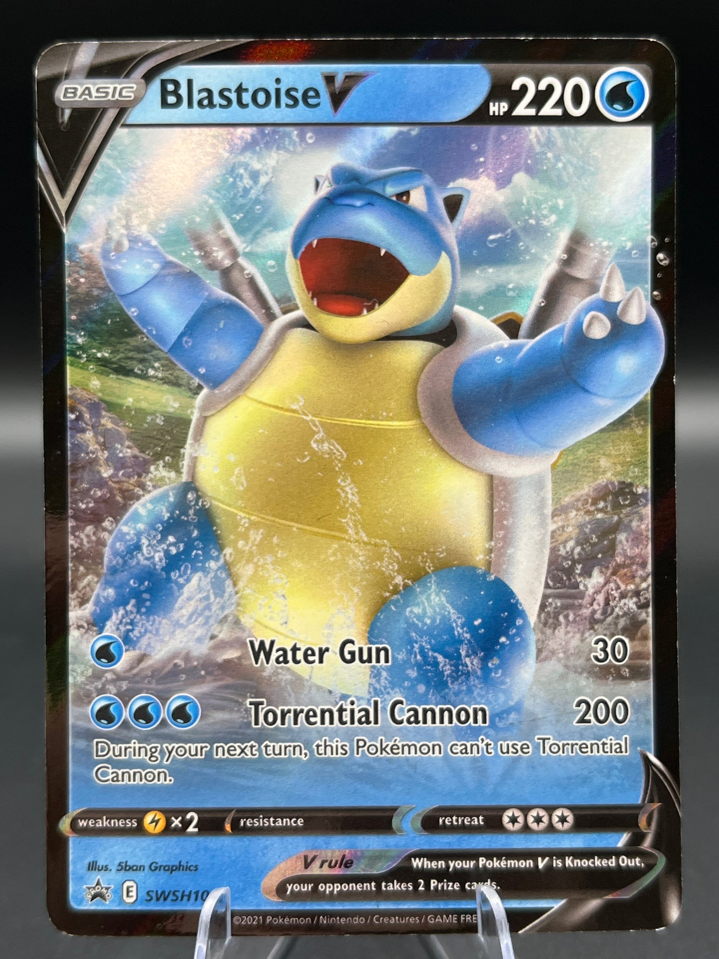Pokémon TCG: 2021 Blastoise V - SWSH101 - SWSH: Blastoise V Battle Deck Promo