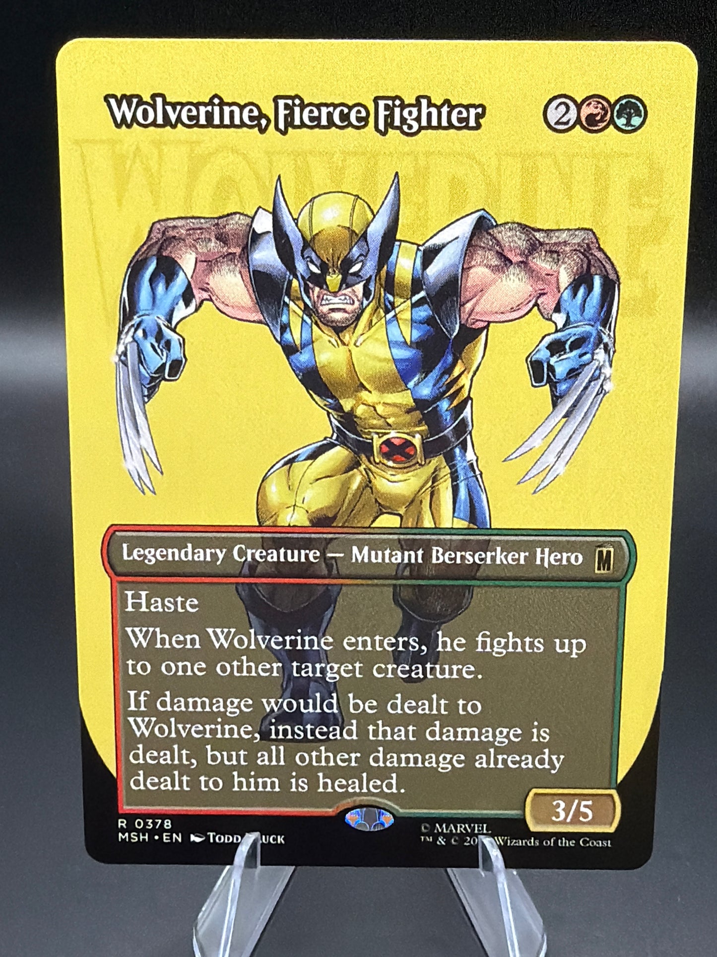MTG TCG: Wolverine, Fierce Fighter (Borderless) - Marvel Super Heroes (MSH)