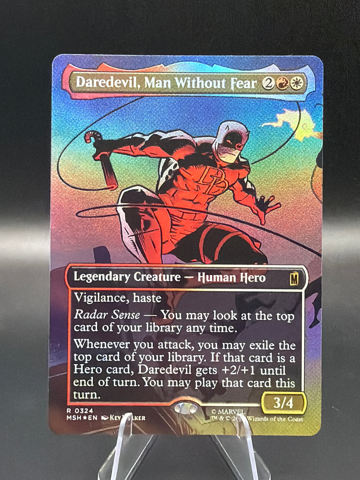 MTG TCG: 2026 MTG Daredevil, Man Without Fear (Borderless) - 0324 - Marvel Super Heroes (MSH)