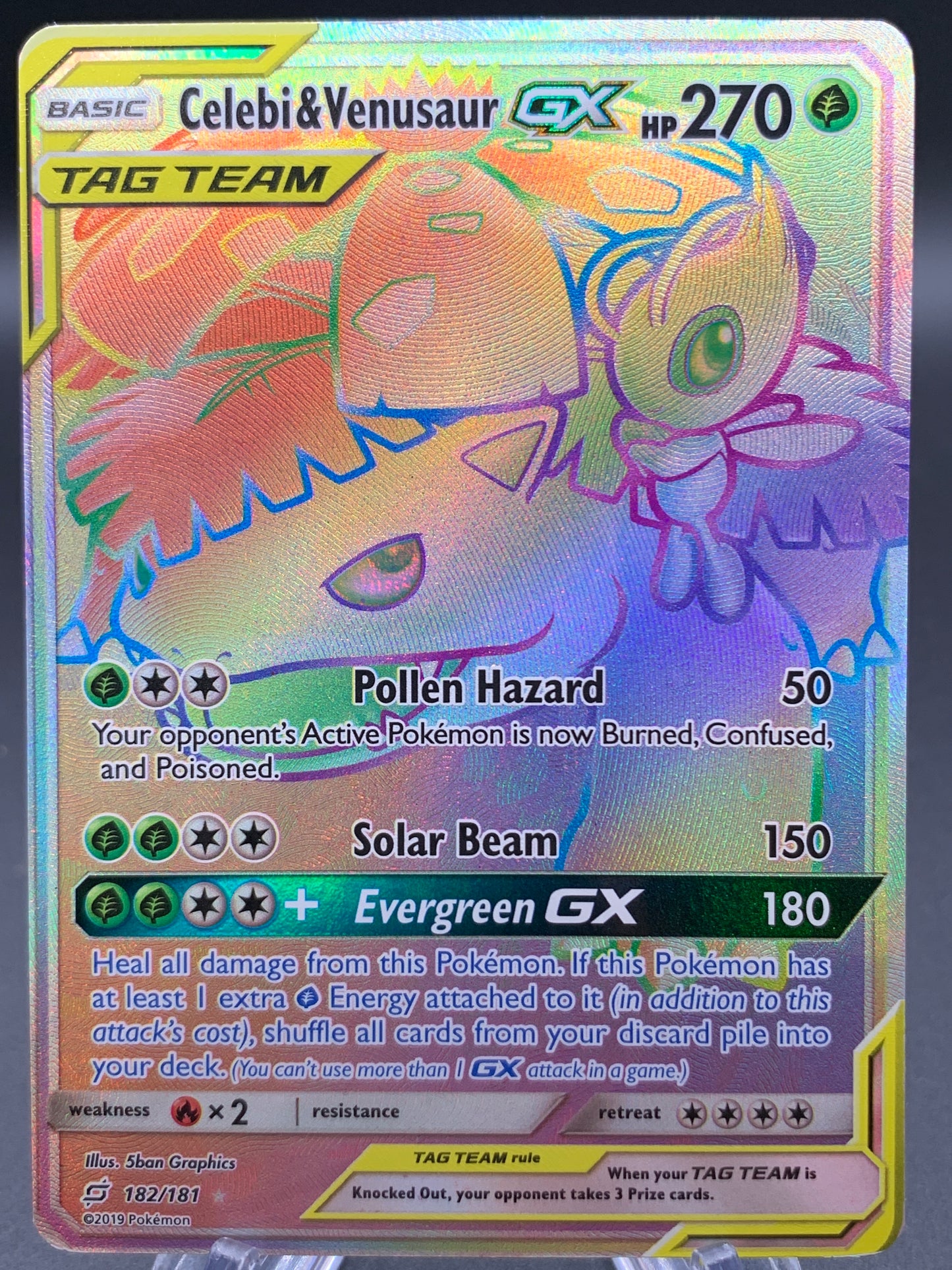 Pokémon TCG: 2019 Celebi & Venusaur GX - 182/181 - SM: Team Up