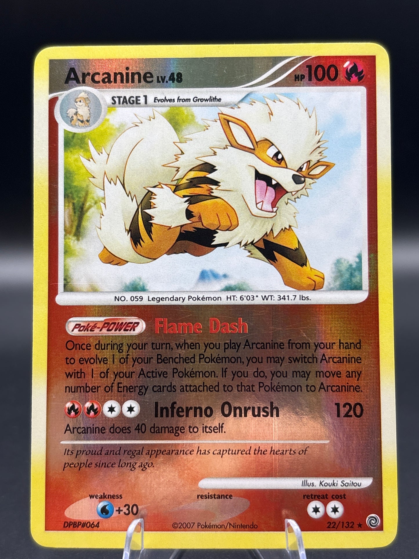Pokémon TCG: 2007 Arcanine 22/132 - Secret Wonders Reverse Holo