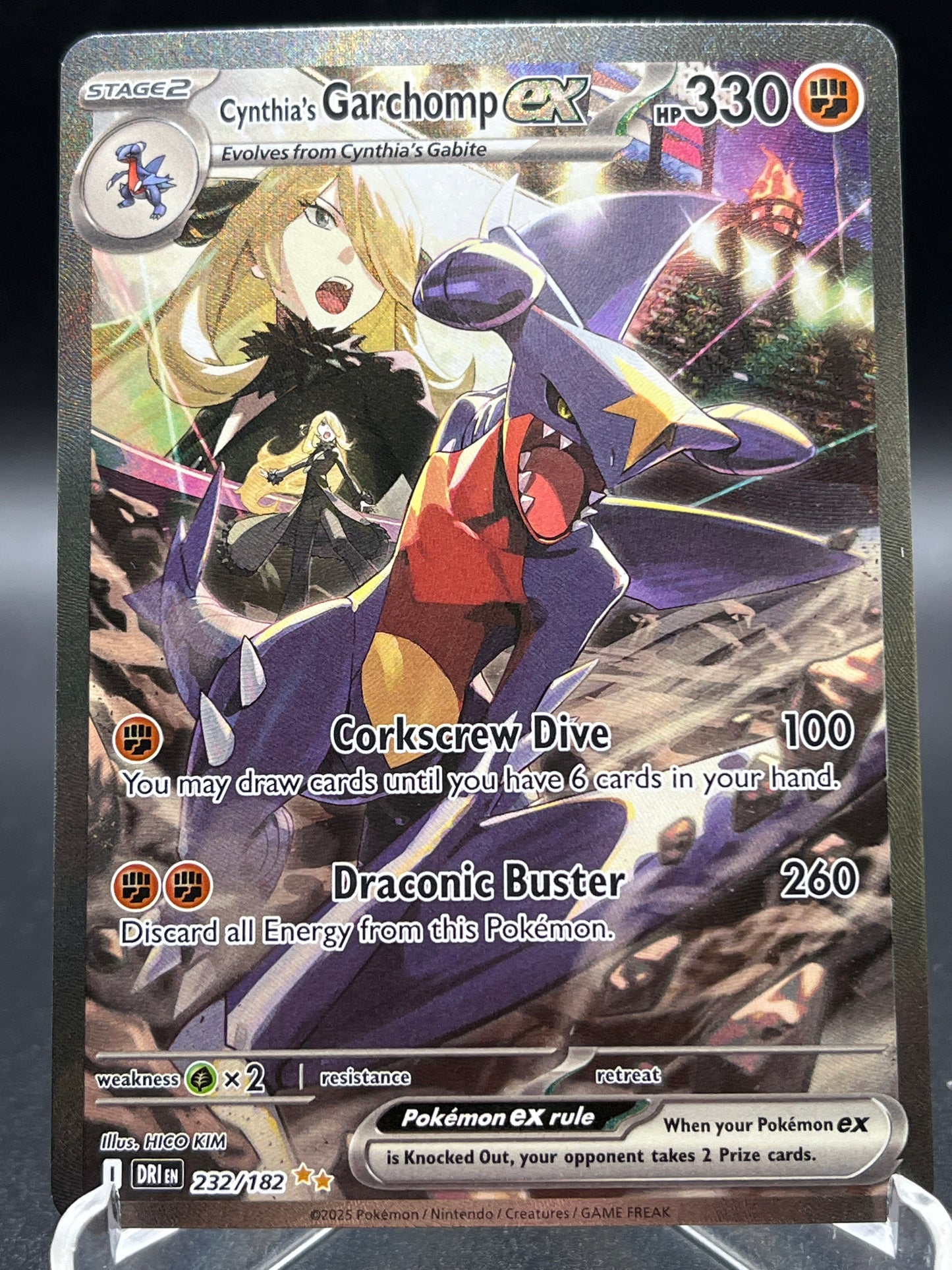 Pokémon TCG: 2025 Cynthia's Garchomp ex 232/182 SV: Destined Rivals