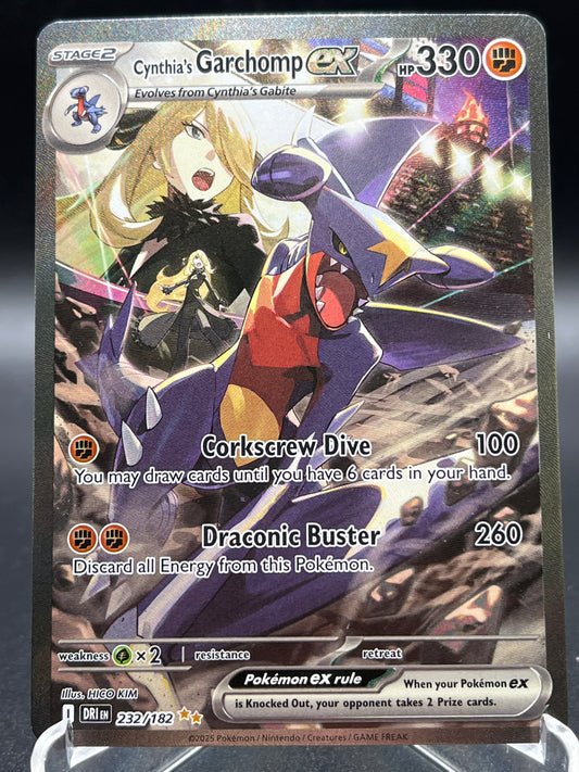 Pokémon TCG: 2025 Cynthia's Garchomp ex 232/182 SV: Destined Rivals