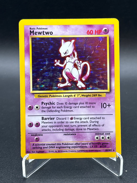 Pokémon TCG: 1999 Mewtwo 10/102 Base Set Unlimited Holo