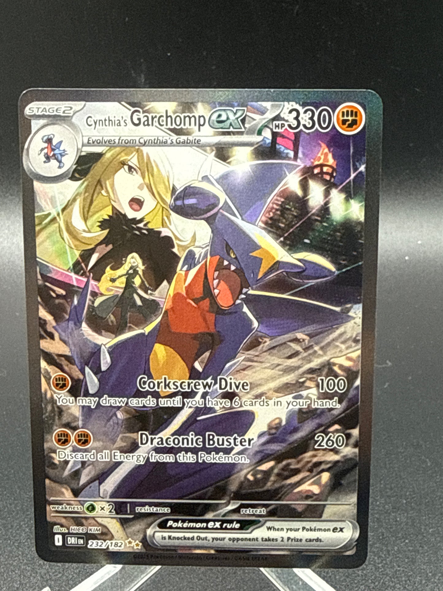 Pokémon TCG: 2025 Cynthia's Garchomp ex 232/182 SV: Destined Rivals