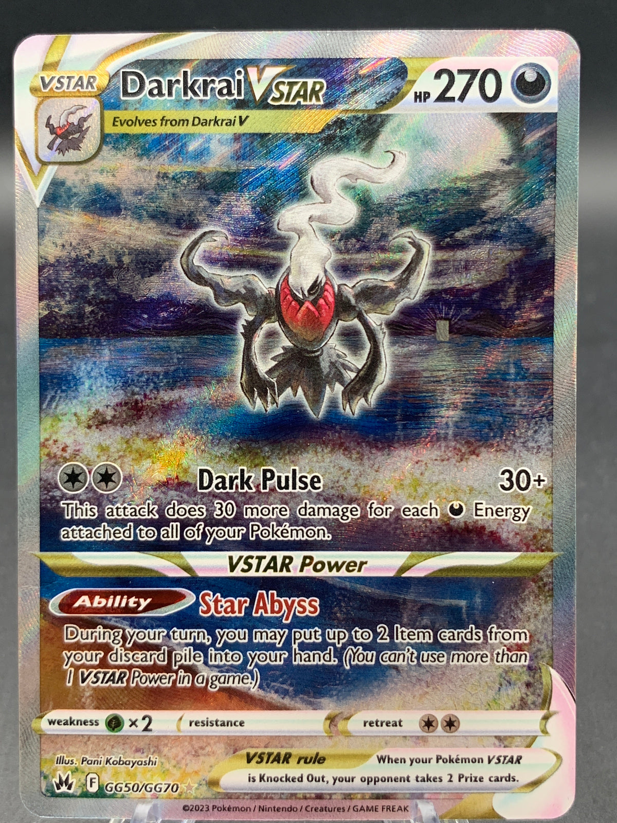 Pokémon TCG: 2023 Darkrai VSTAR - GG50/GG70 - SWSH: Crown Zenith Galarian Gallery