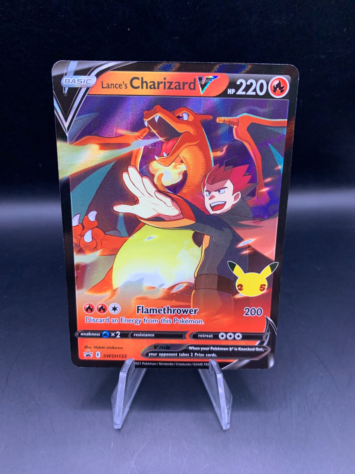 Pokémon mon TCG: 2021 Lance’s Charizard V SWSH133 Celebrations Promo