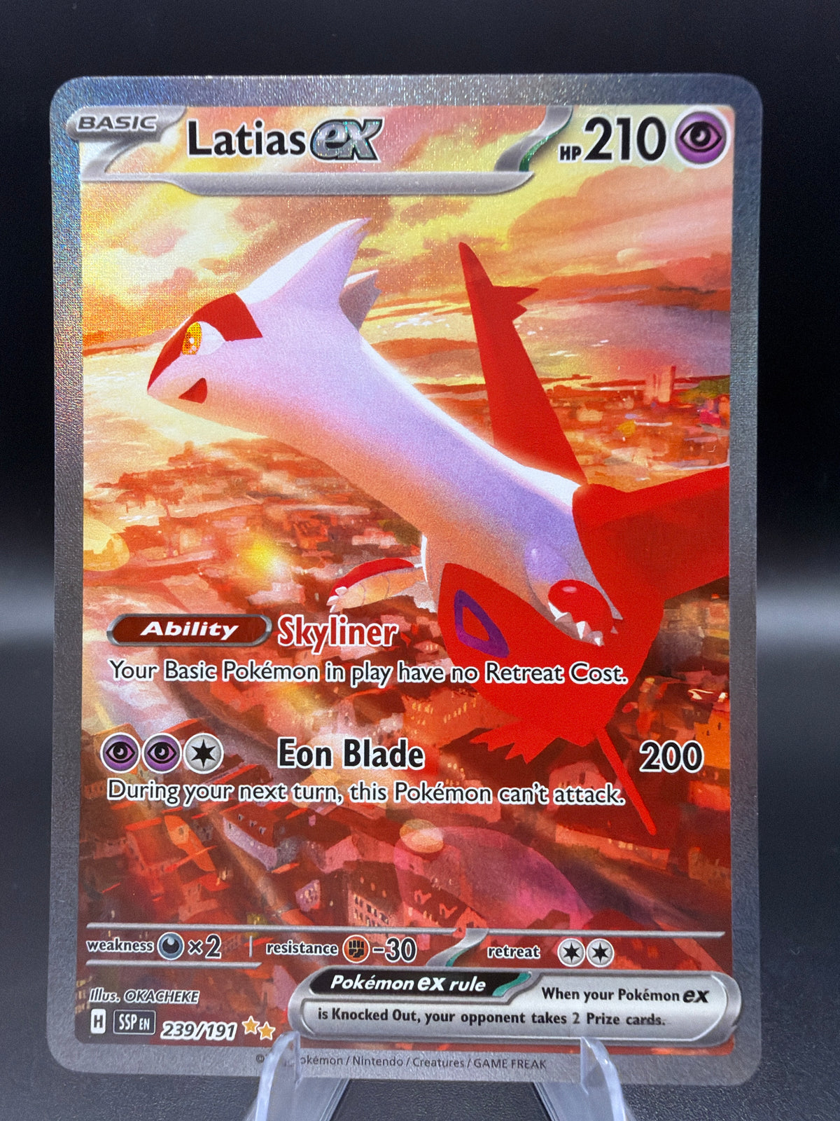 Pokémon TCG 2024 Latias ex 239/191 S&V: Surging Sparks (Damaged)
