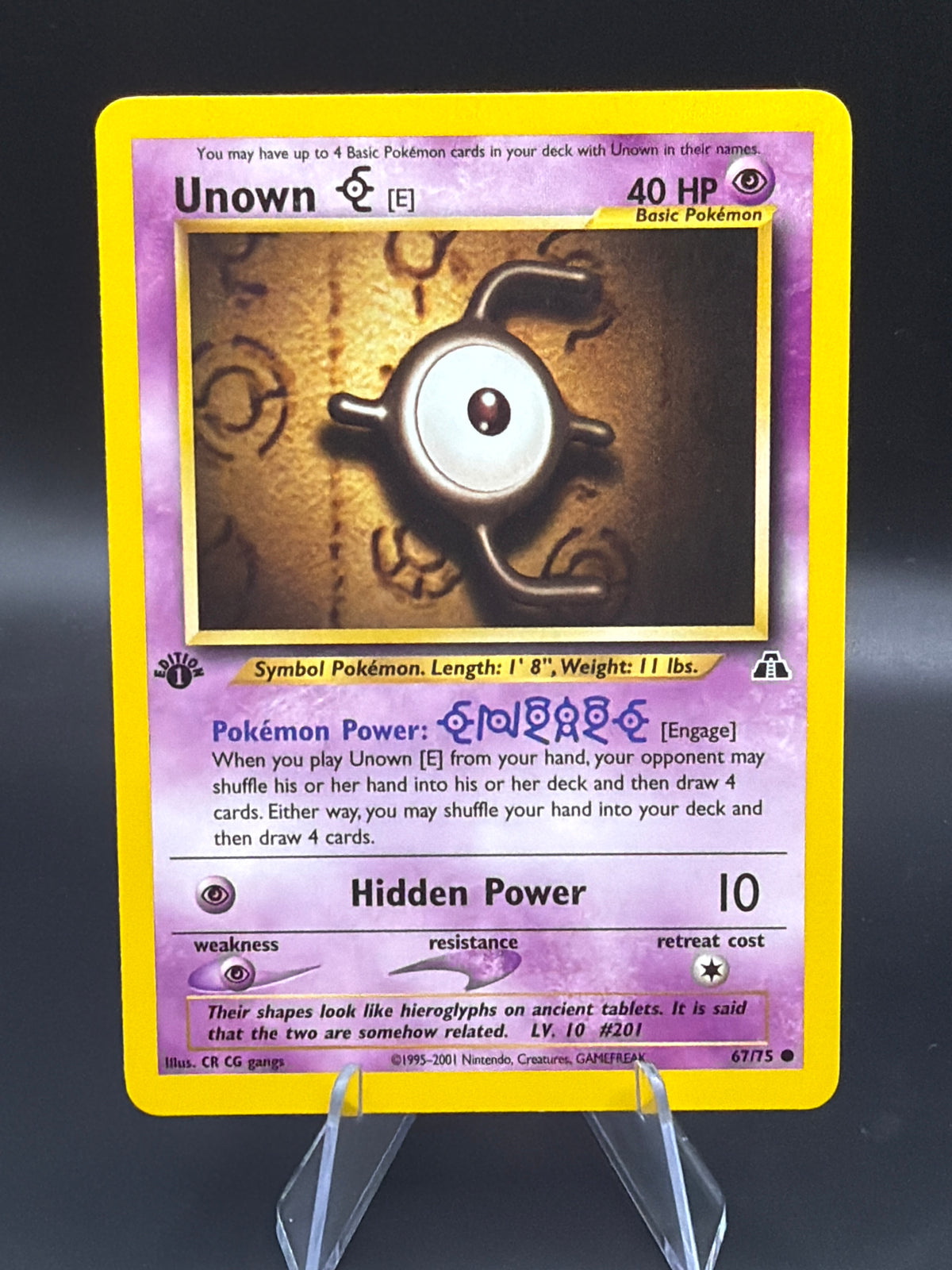Pokémon TCG: Unown [E] 67/75 - 1st edition Neo Discovery (N2)