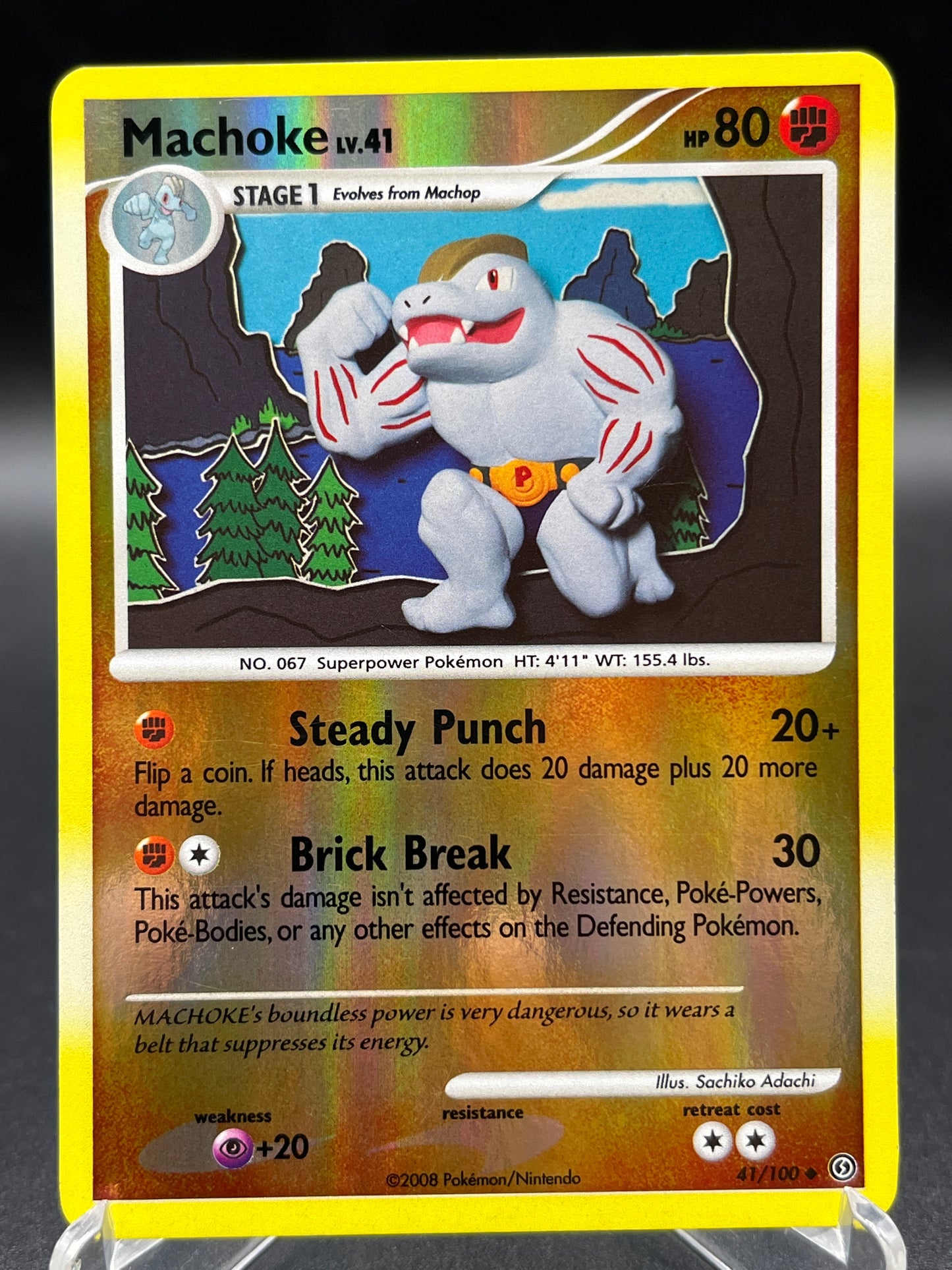 Pokémon TCG: 2008 Machoke Lv. 41 41/100 - DP: Stormfront
