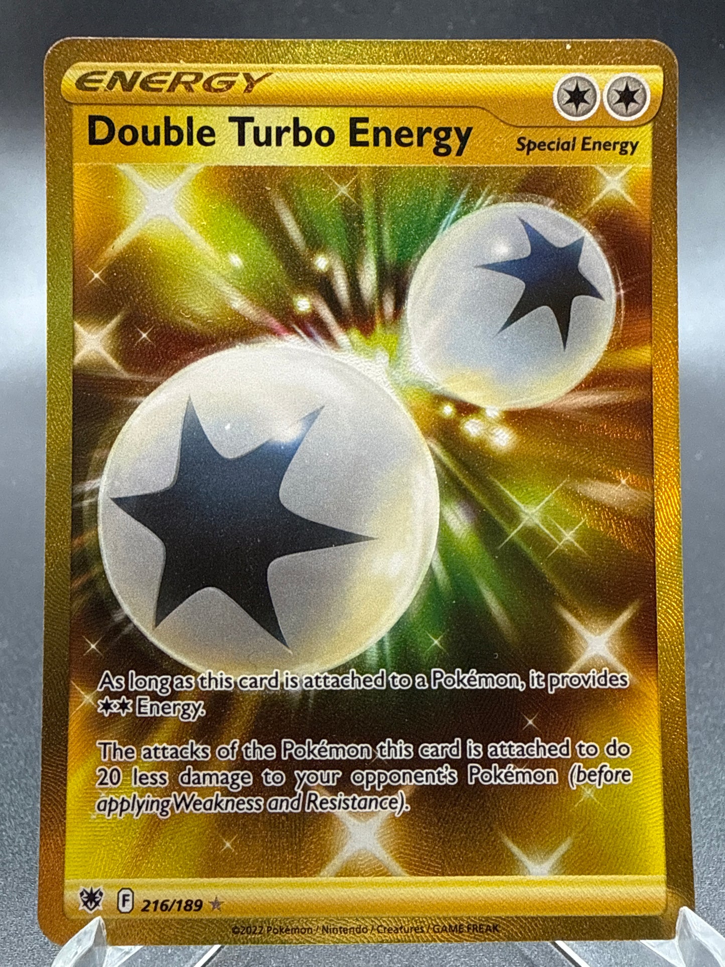 Pokémon TCG: 2022 Double Turbo Energy 216/189 Astral Radiance Gold