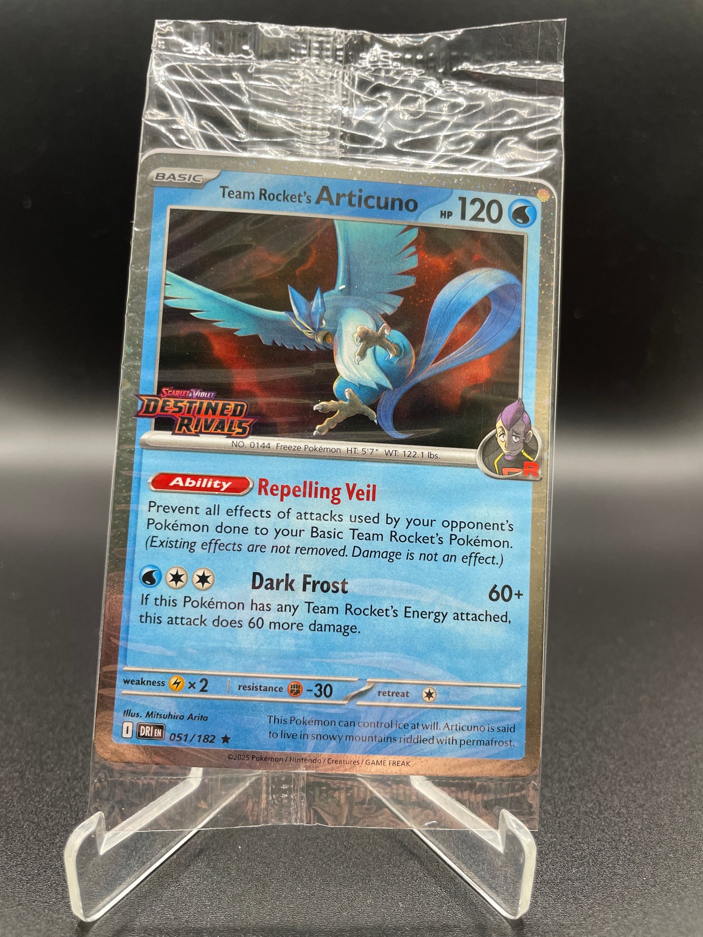 Pokémon TCG: 2025 Team Rocket's Articuno 051/182 SVP: BestBuy Promo