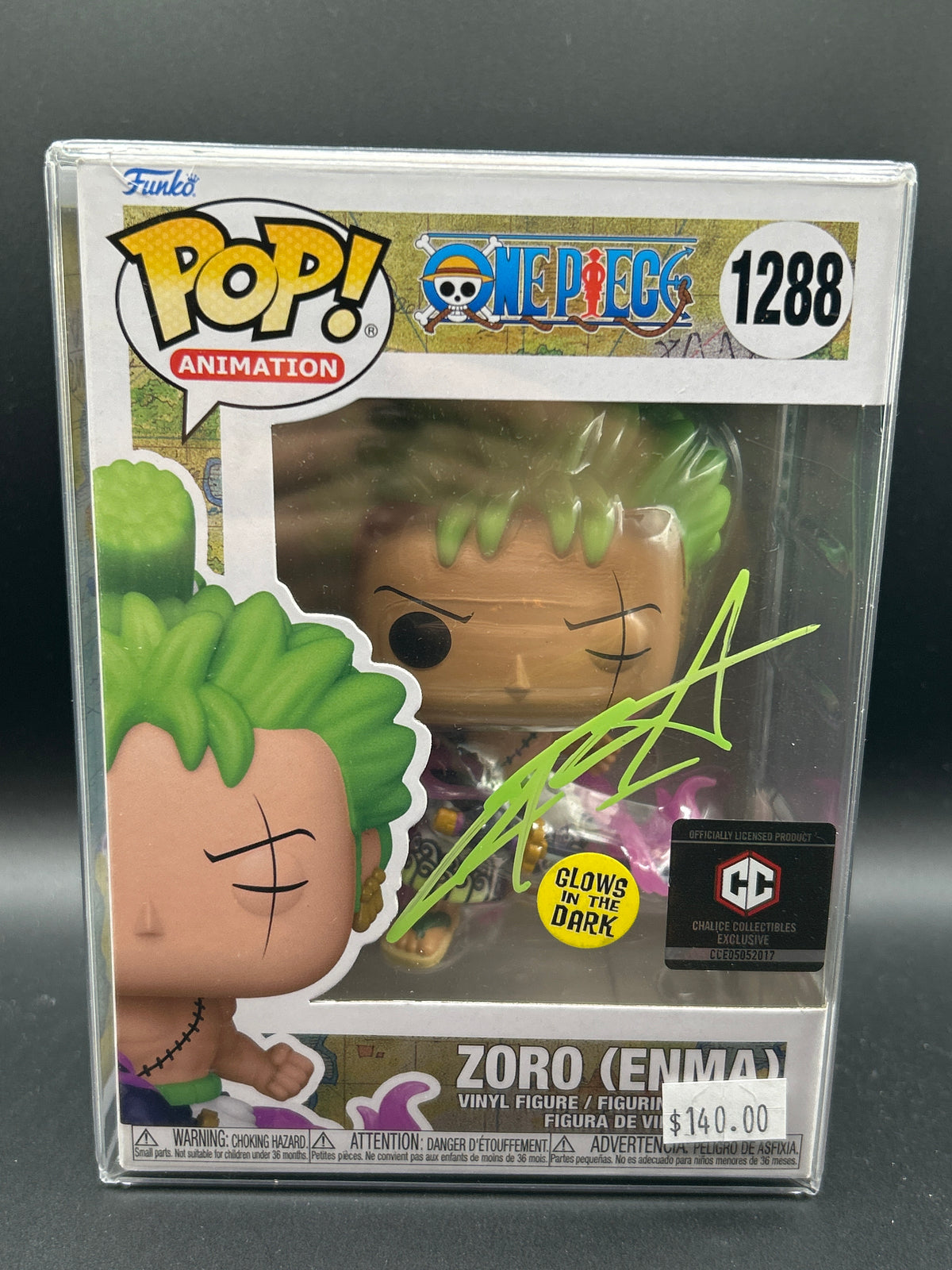 Auto Funko PoP! Anime: One Piece - Zoro (Enma) 1288 (Chalice Collectibles Exclusive) (Glow in the Dark)