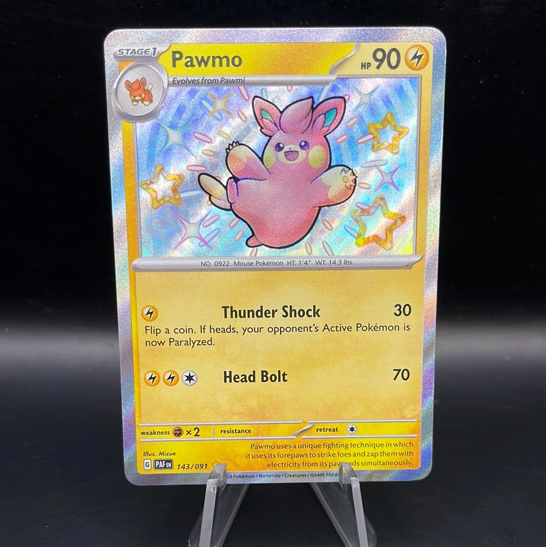 Pokémon TCG: 2024 Pawmo 143/091 S&V Paldean Fates Baby Shiny
