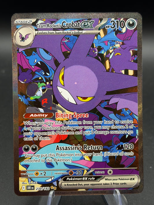 Pokémon TCG: Team Rocket's Crobat ex - 234/182 - SV10: Destined Rivals (DRI)
