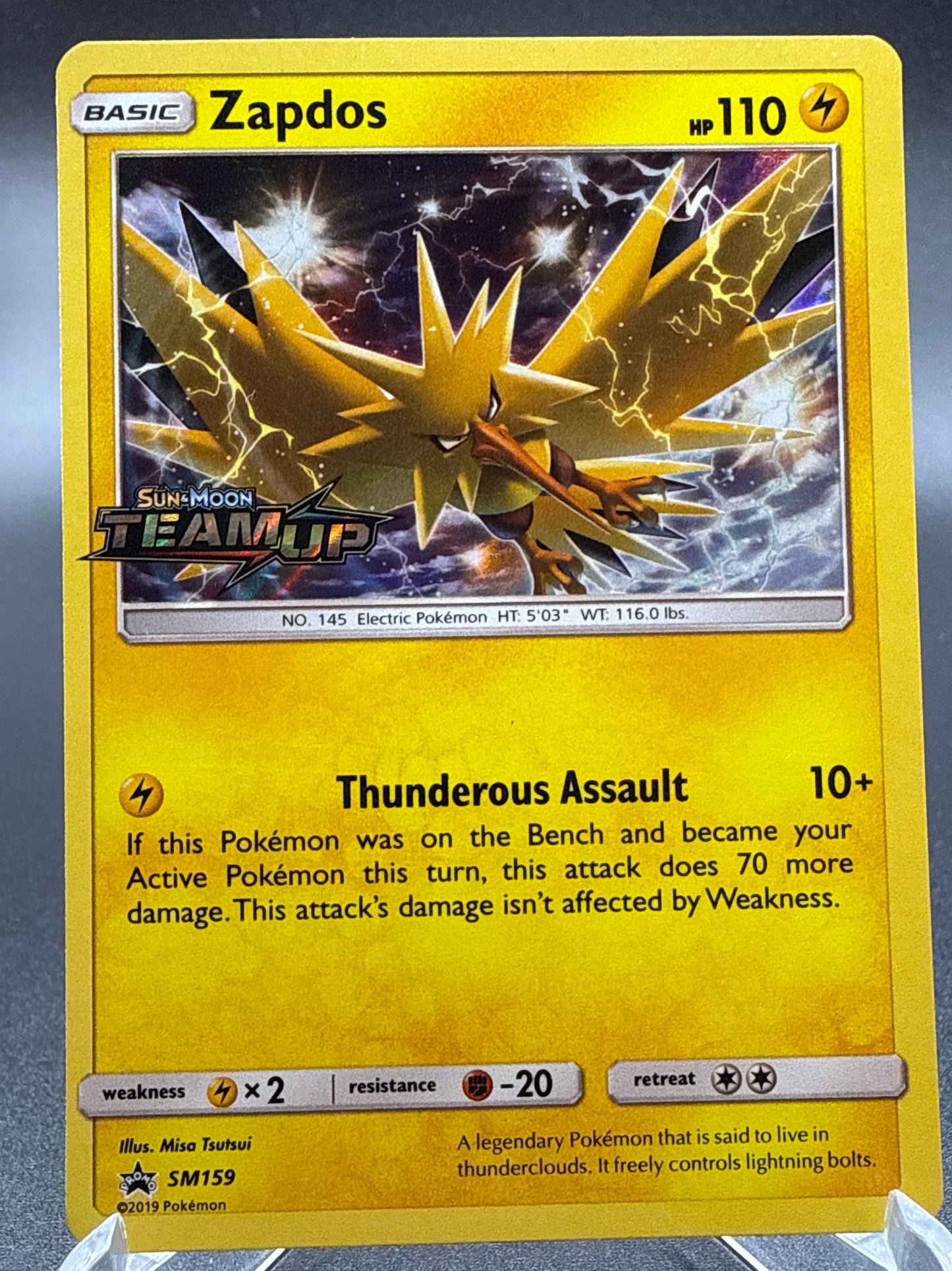 Pokémon TCG: 2019 Zapdos SM159 (Prerelease) SM: Promos