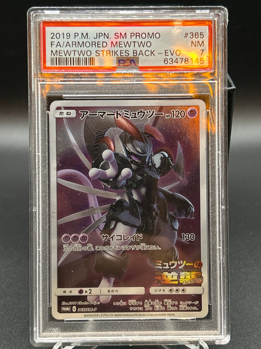 PSA 7 Pokémon TCG: 2019 Japanese Armored Mewtwo 365/SM-P SM: Sun & Moon Promos