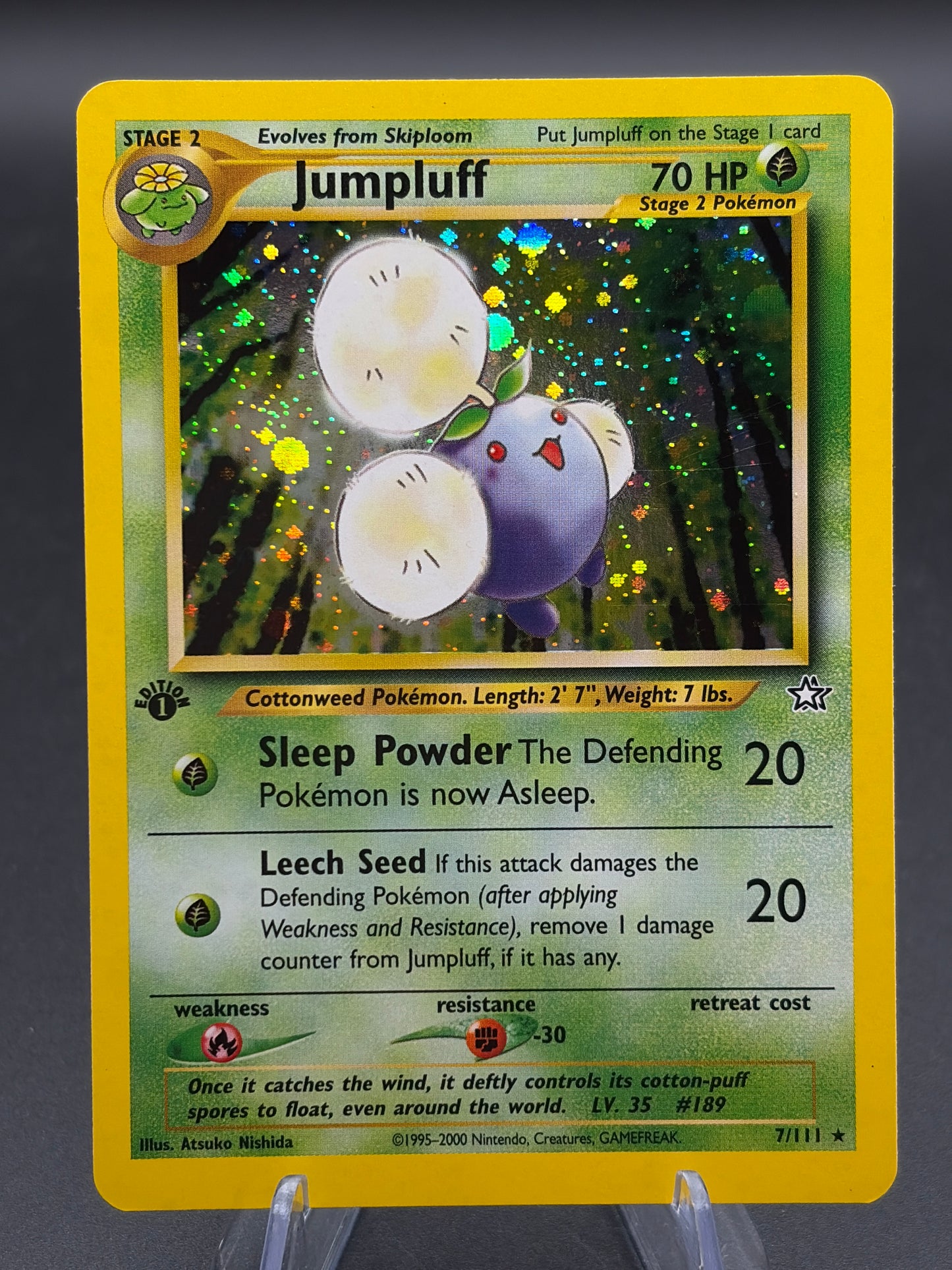 Pokémon TCG: 2000 Jumpluff 7/111 Neo Genesis Holo First Ed.