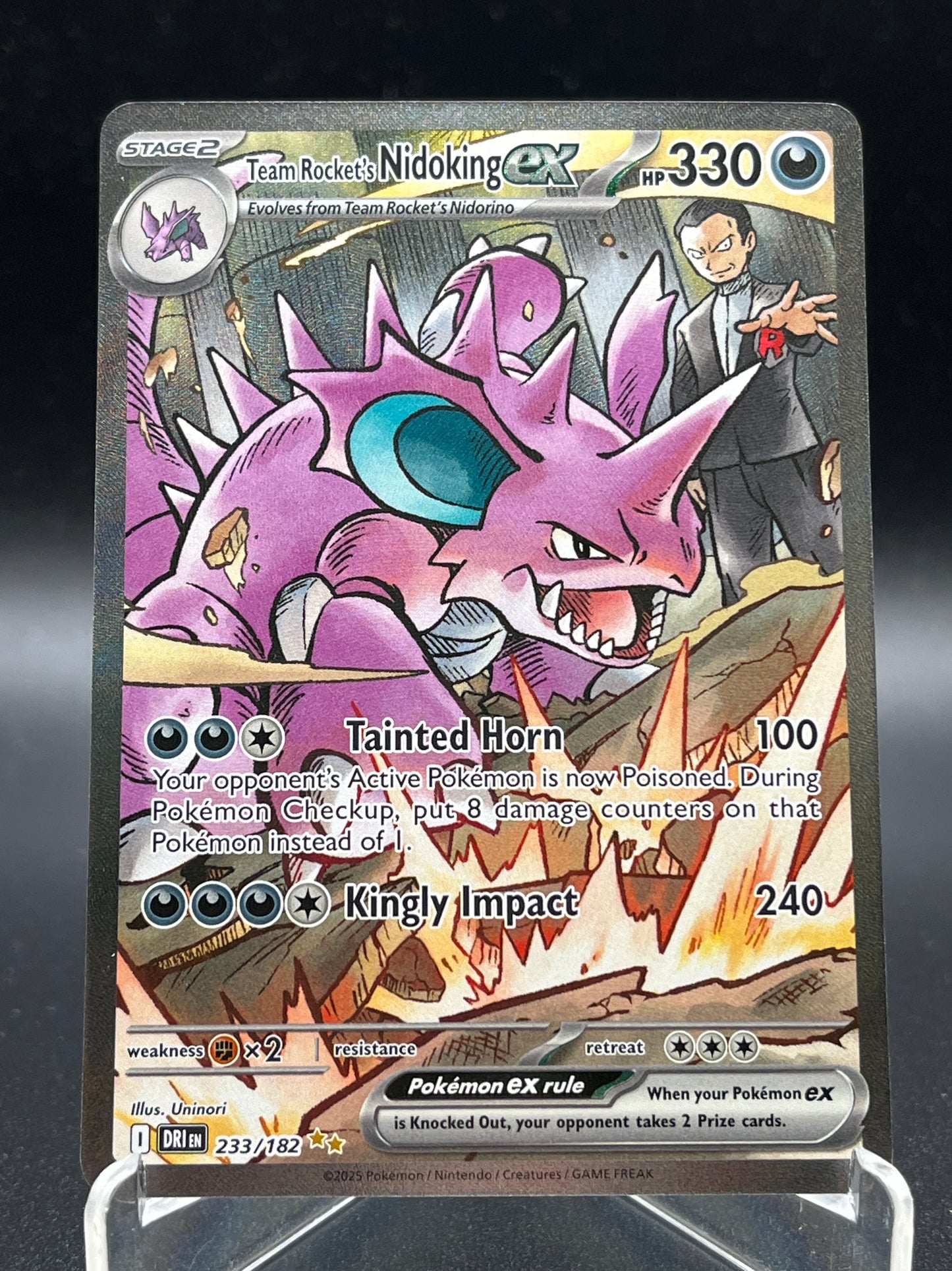 Pokémon TCG: 2025 Team Rocket's Nidoking ex 233/182 SV: Destined Rivals