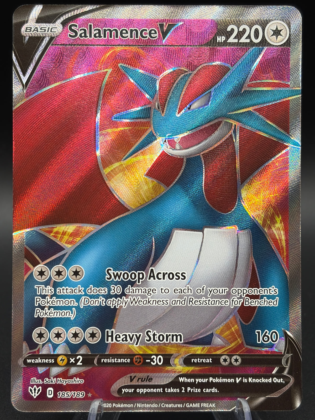 Pokémon TCG: 2020 Salamence V 185/189 SWSH: Darkness Ablaze