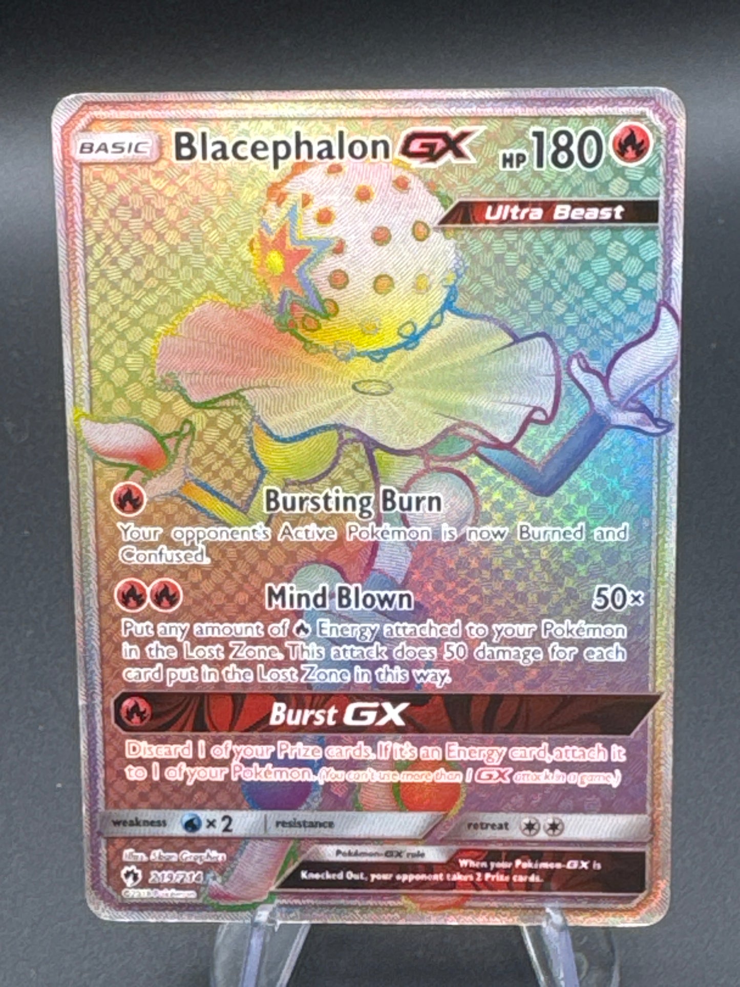Pokémon TCG: 2018 Blacephalon GX 219/214  S&M: Lost Thunder