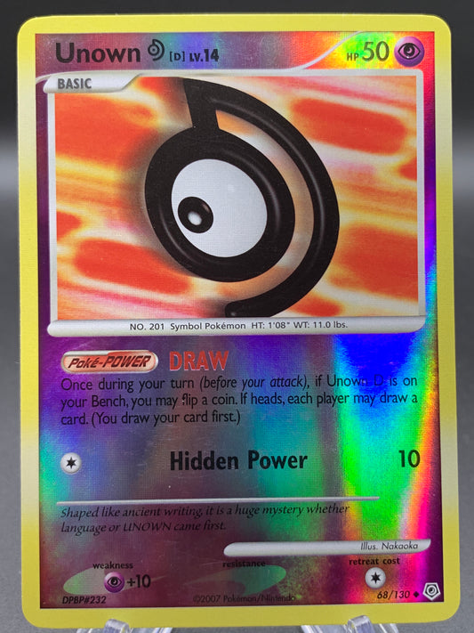Pokémon TCG: 2007 Unown [D] - 68/130 - DP: Diamond and Pearl Reverse Holo