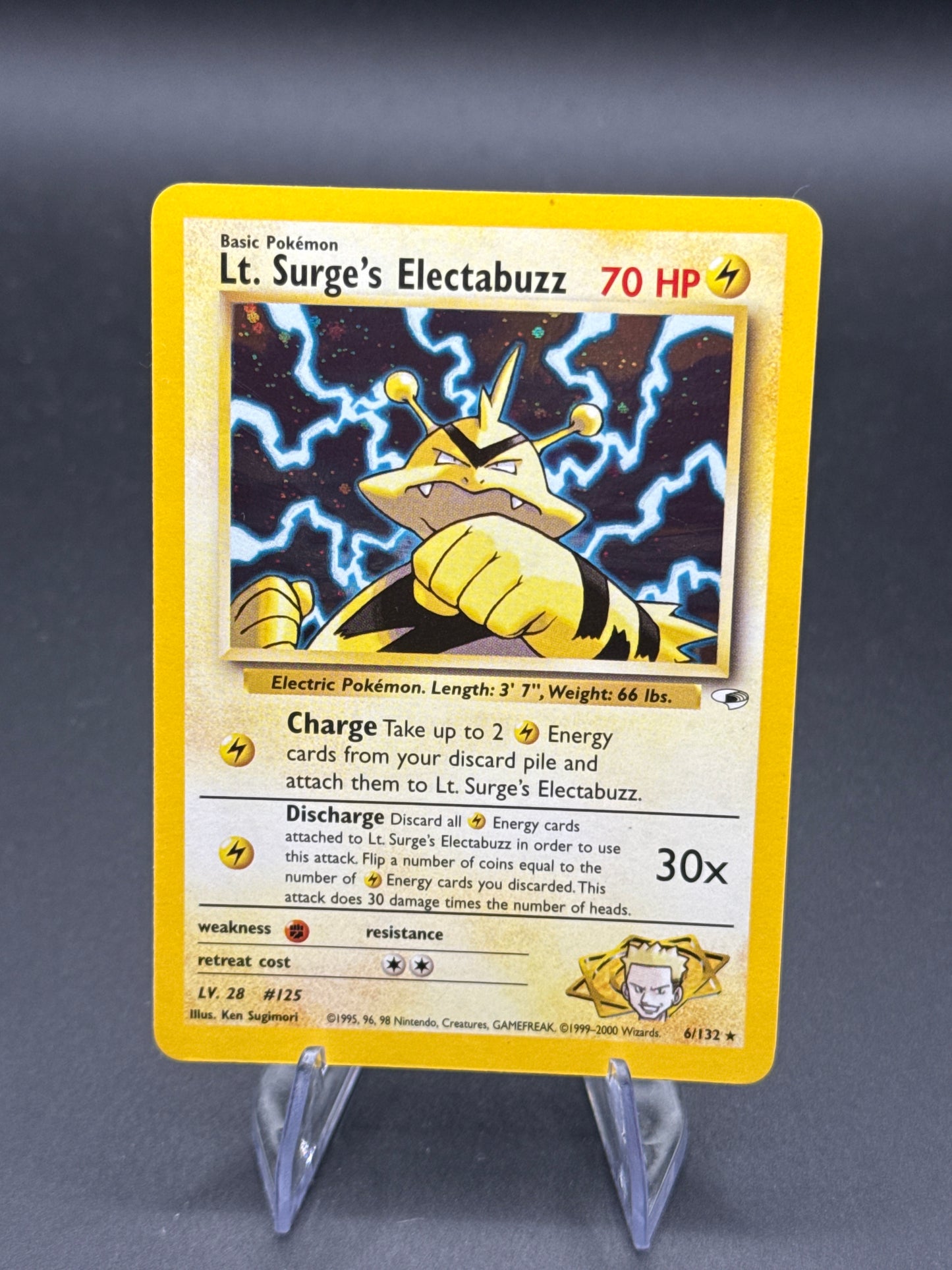 Pokémon TCG: 2000 Lt. Surge’s Electabuzz 6/132 Gym Heroes Holo