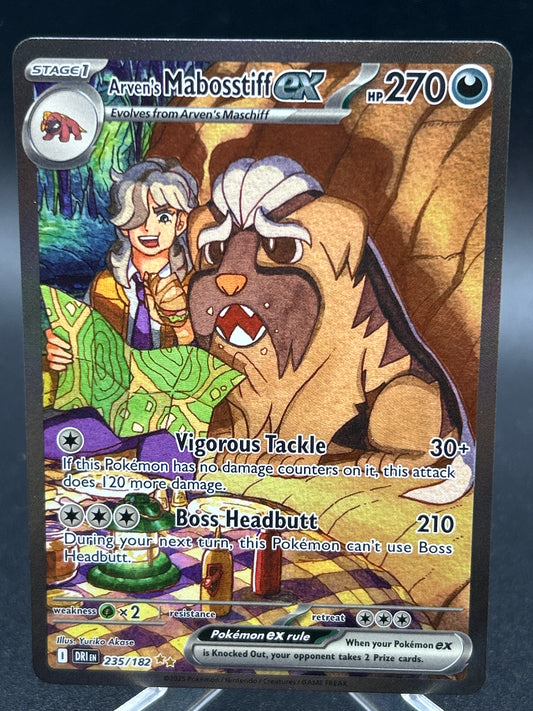 Pokémon TCG: 2025 Arven's Mabosstiff ex 235/182 SV: Destined Rivals