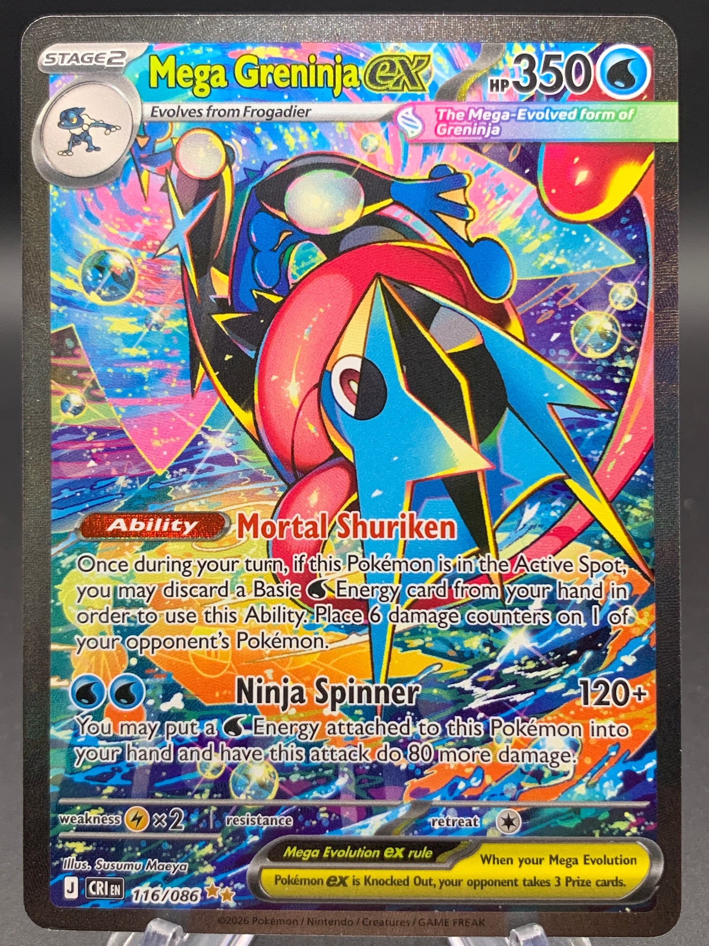 Pokémon TCG: 2026 Mega Greninja ex - 116/086 - ME04: Chaos Rising