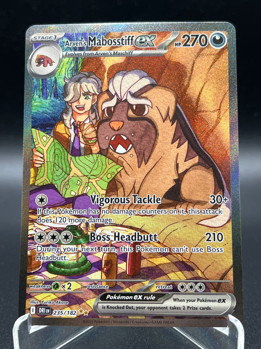 Pokémon TCG: 2025 Arven's Mabosstiff ex 235/182 SV: Destined Rivals