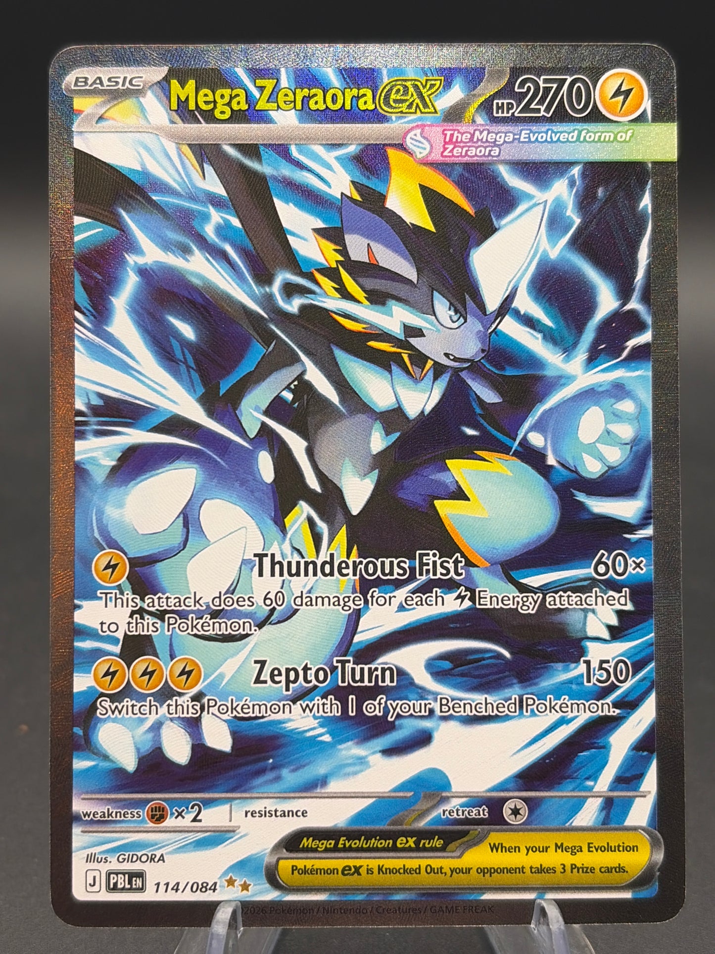 Pokémon TCG: 2026 Mega Zeraora ex - 114/084 - ME05: Pitch Black (PBL)