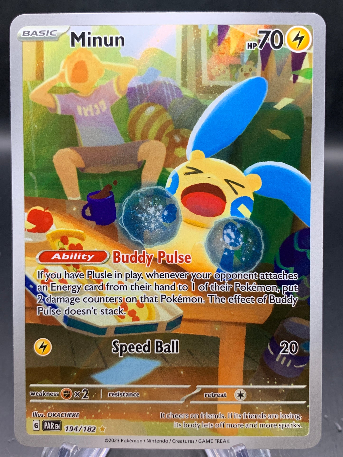Pokémon TCG: 2023 Minun - 194/182 - SV04: Paradox Rift