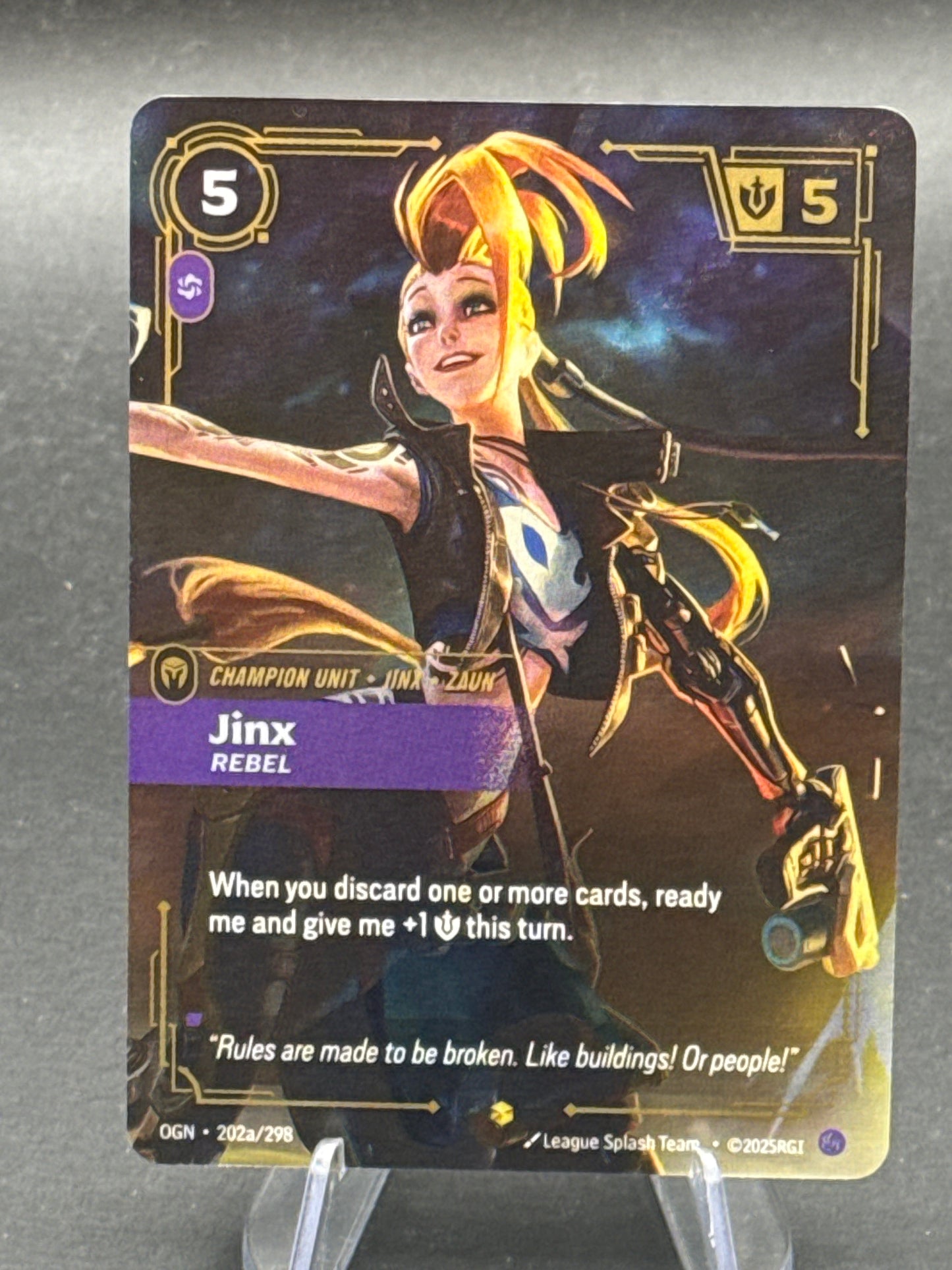 Riftbound TCG:  Jinx, Rebel 202a/298 (Alternate Art) - Origins