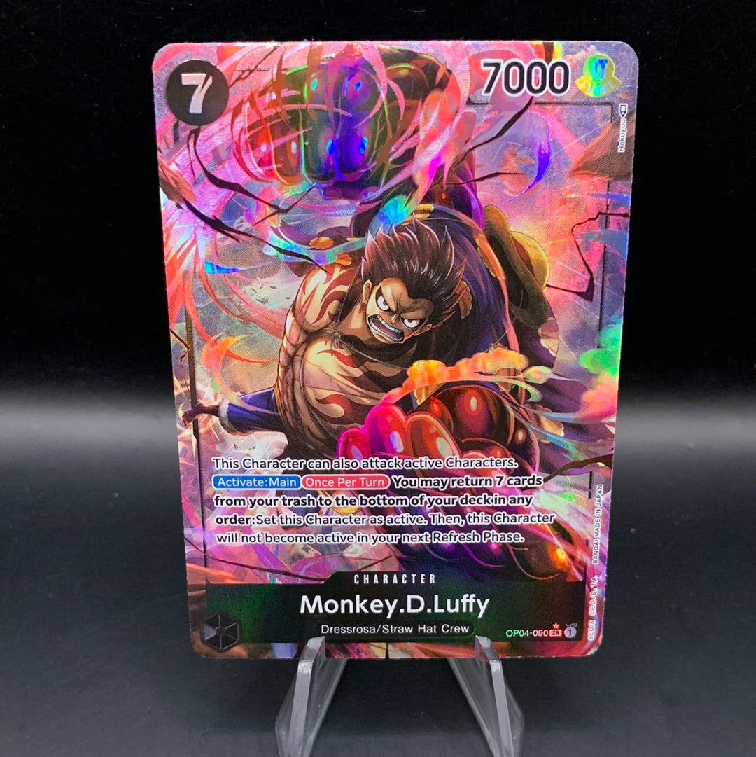 One Piece TCG: Monkey.D.Luffy OP04-090 SR Kingdom of Intrigue OP04 Alt Art