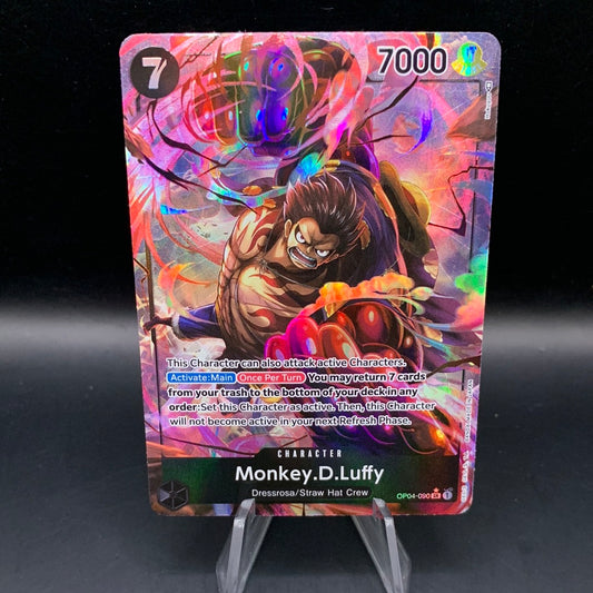 One Piece TCG: Monkey.D.Luffy OP04-090 SR Kingdom of Intrigue OP04 Alt Art