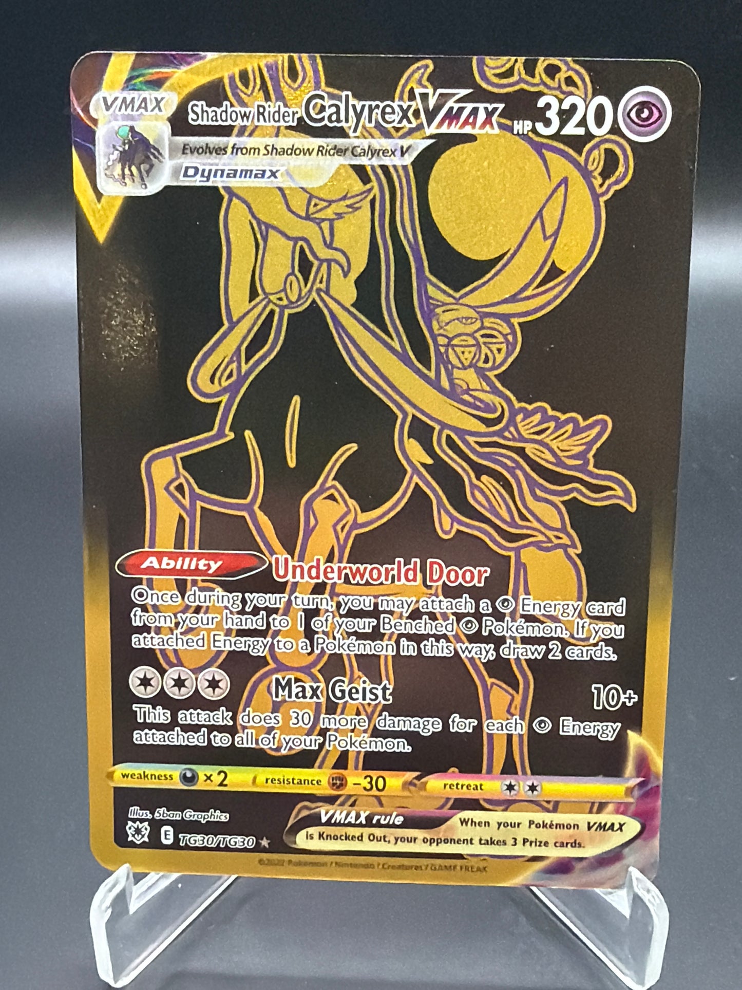 Pokémon TCG: 2022 Shadow Rider Calyrex VMAX TG30/TG30 SWSH: Astral Radiance Trainer Gallery