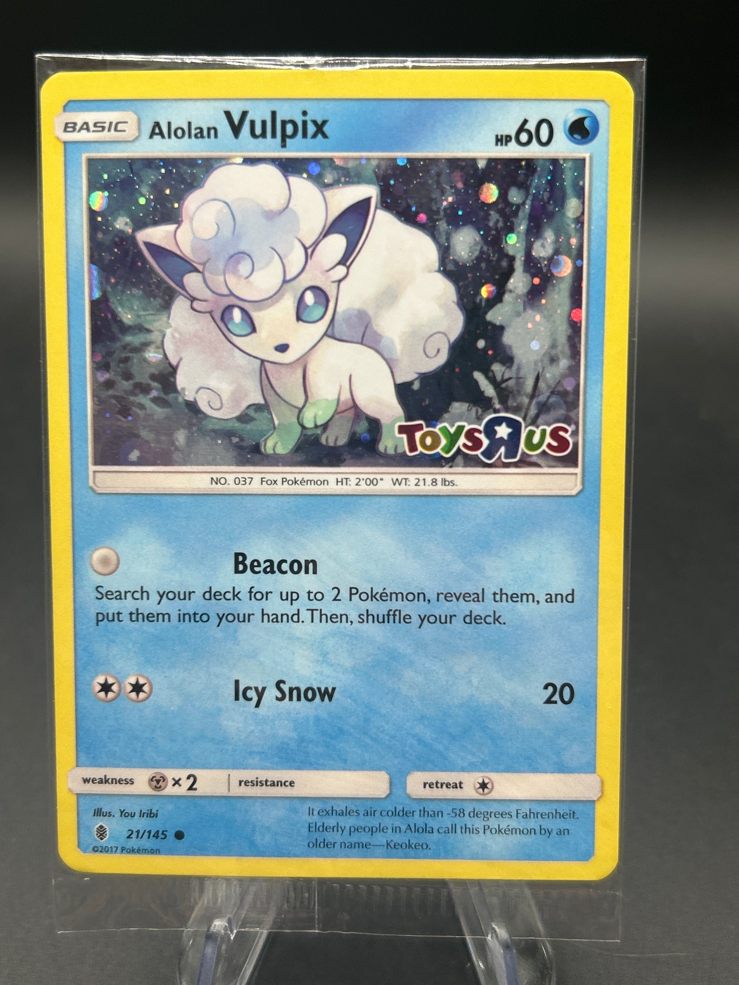 Pokémon TCG: 2017- Alolan Vulpix 21/145 - Toy R Us stamp- sealed